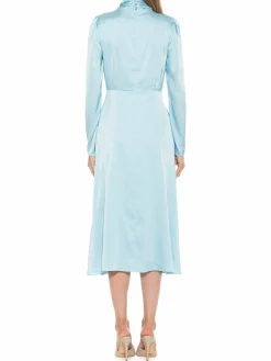 Women Alexia Admor Gillian Satin Fit & Flare Dress