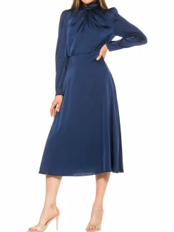 Women Alexia Admor Gillian Satin Fit & Flare Dress