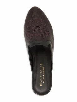 Beautiisoles by Robyn Shreiber Ginevra Crest Canvas Mules