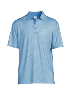 Callaway Polos|Gingam Golf Polo Vallarta Blue