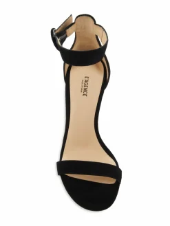 L'AGENCE Gisele Suede Ankle Loop Sandals