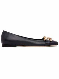 Beautiisoles by Robyn Shreiber Giuly Chain Leather Ballet Flats