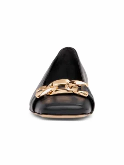 Beautiisoles by Robyn Shreiber Giuly Chain Leather Ballet Flats