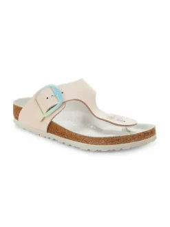 Birkenstock Gizeh Regular Fit Leather Platform Sandals