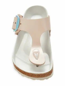 Birkenstock Gizeh Regular Fit Leather Platform Sandals