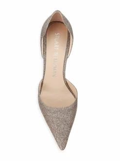 Stuart Weitzman Glitter D'Orsay Pumps