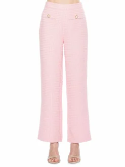 Women Alexia Admor Glitter Jayden Tweed Wide Leg Pants