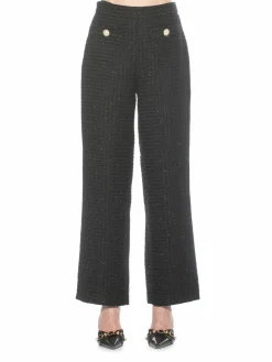 Women Alexia Admor Glitter Jayden Tweed Wide Leg Pants