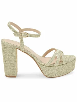 Stuart Weitzman Glitter Textured Sandals
