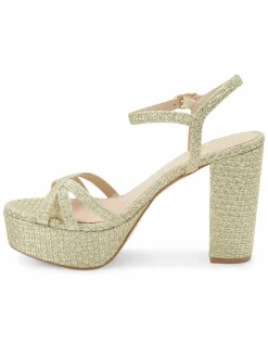 Stuart Weitzman Glitter Textured Sandals