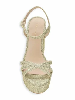 Stuart Weitzman Glitter Textured Sandals