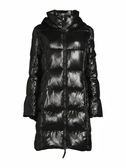 Women S13 Glossy Puffer Coat