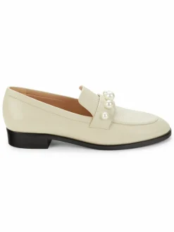 Stuart Weitzman Goldie Faux Pearl Studded Loafers