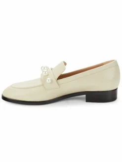 Stuart Weitzman Goldie Faux Pearl Studded Loafers