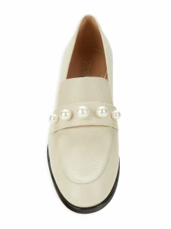 Stuart Weitzman Goldie Faux Pearl Studded Loafers