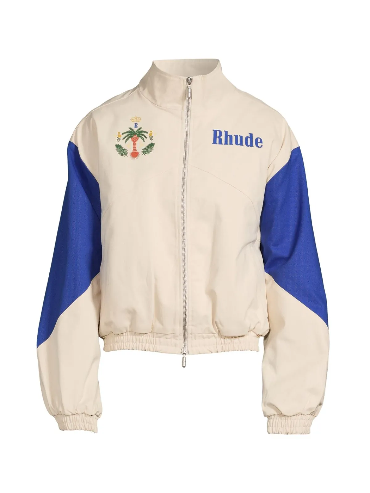 R H U D E Coats & Jackets|Graphic Colorblock Jacket White Multicolor