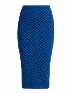 Women Versace Greca Signature Midi Skirt