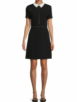 Women Karl Lagerfeld Paris Grommet Shirt Dress