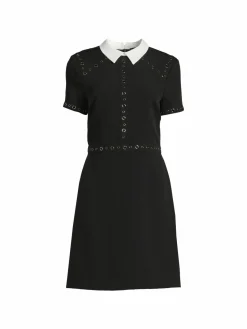 Women Karl Lagerfeld Paris Grommet Shirt Dress