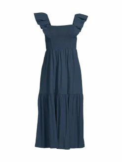 Women Nation LTD Gwen Ruffle Pima Cotton Midi Dress