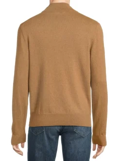 Bruno Magli Sweaters|Hair Quarter Zip Mockneck Sweater Camel