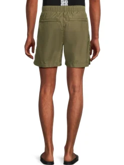Givenchy Shorts|Half-Back Elasticated Shorts Khaki Green
