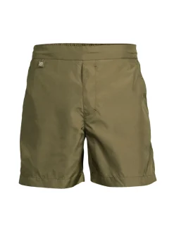 Givenchy Shorts|Half-Back Elasticated Shorts Khaki Green