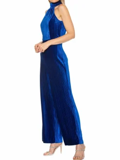 Women Alexia Admor Halter Velvet Jumpsuit