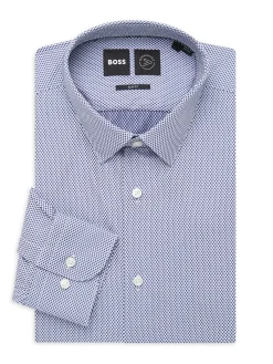 BOSS Dress Shirts|Hank Performance Slim Fit Sport Shirt Dark Blue