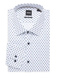 BOSS Dress Shirts|Hank Slim Fit Performance Dress Shirt White