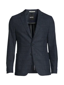 BOSS Blazers & Sportcoats|Hanry Plaid Sportcoat Navy