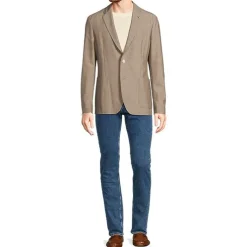 BOSS Blazers & Sportcoats|Hanry Textured Virgin Wool Sportcoat Beige
