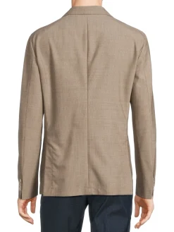 BOSS Blazers & Sportcoats|Hanry Textured Virgin Wool Sportcoat Beige