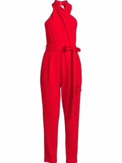 Women RACHEL Rachel Roy Harland Belted Halter Jumpsuit