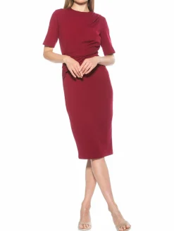 Women Alexia Admor Harper Elbow Sleeve Sheath Dress