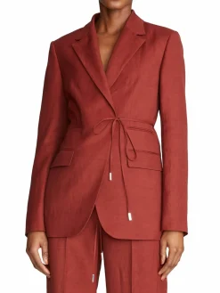 Women Halston Harper Oversized Tie-Front Blazer