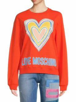 Women Love Moschino Heart Graphic Crewneck Sweatshirt