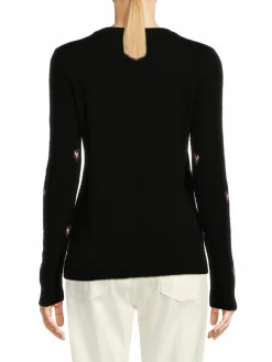 Women Saks Fifth Avenue Heart Pattern Cashmere Sweater