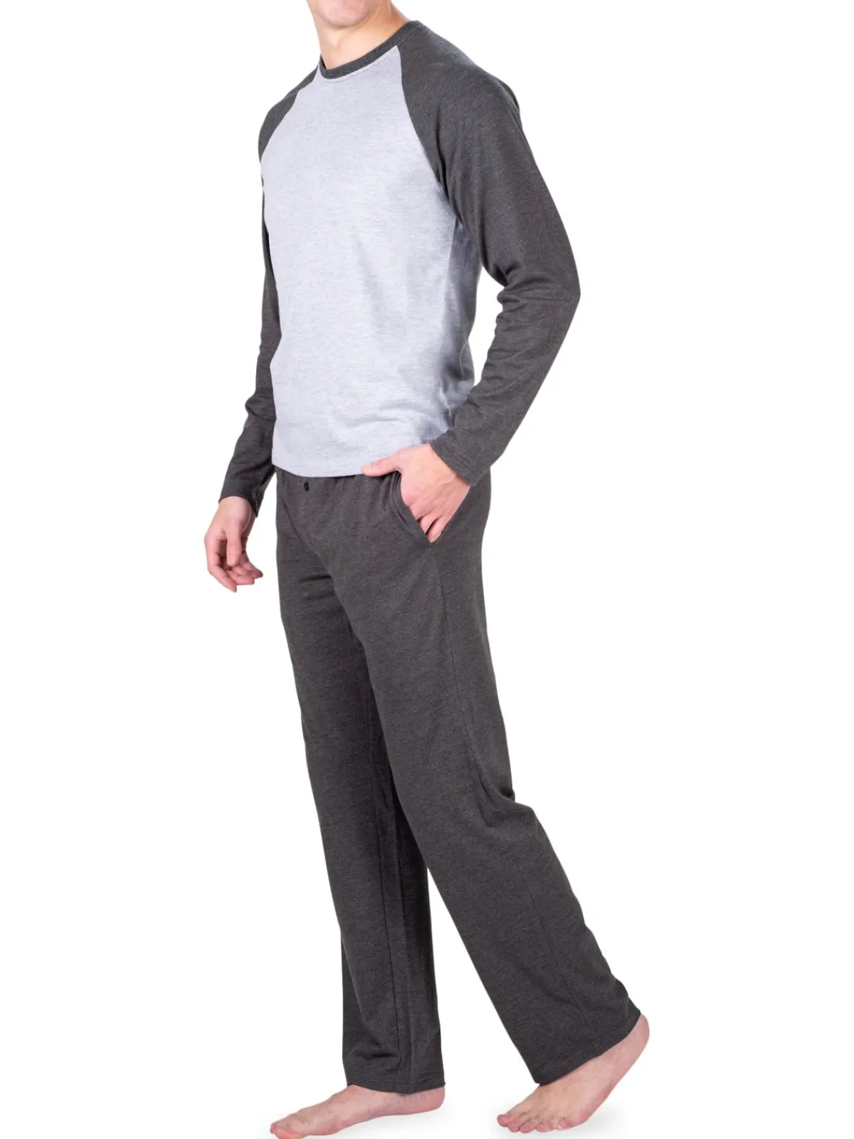 SLEEPHERO Loungewear, Sleepwear & Robes|Heathered Colorblock T-Shirt & Pants Set Light Heat