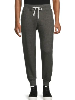 Fleece Factory Pants|Heathered Drawstring Joggers Charcoal