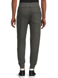 Fleece Factory Pants|Heathered Drawstring Joggers Charcoal