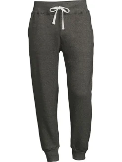 Fleece Factory Pants|Heathered Drawstring Joggers Charcoal