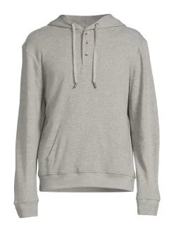 Saks Fifth Avenue Sweatshirts & Hoodies|Henley Pullover Hoodie