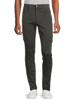 Hudson Jeans|High Rise Ace Slim Fit Cargo Jeans Emerald Grey
