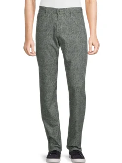 AG Jeans Pants|High Rise Chevron Tailored Leg Pants Grey