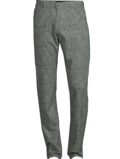 AG Jeans Pants|High Rise Chevron Tailored Leg Pants Grey
