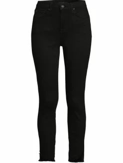 Women 7 For All Mankind High Rise Distressed Hem Ankle Jeans