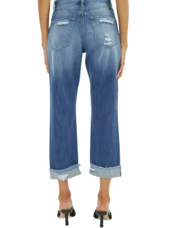 Women KanCan High Rise Distressed Straight Jeans