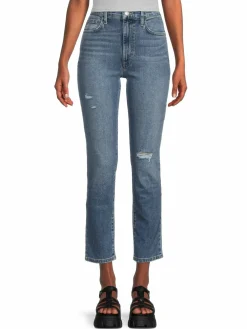Women Joe's Jeans High Rise Distressed Straight Ankle Jeans