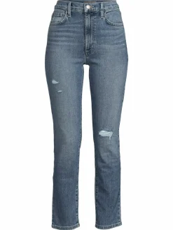 Women Joe's Jeans High Rise Distressed Straight Ankle Jeans